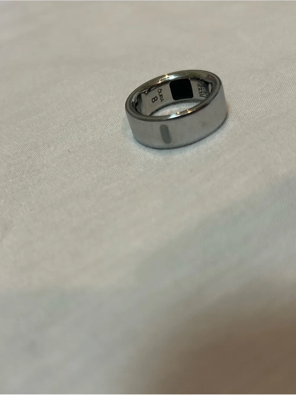 Oura Silver Polished Smart Ring SZ 8 GEN 4